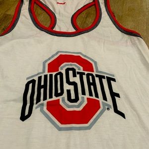 Ohio state racer back tank top
